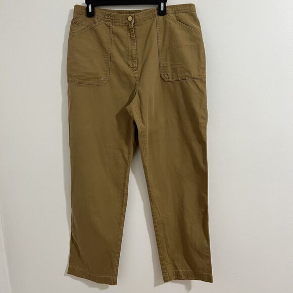 Lauren Ralph Lauren Pants Womens 16 Straight Leg Utility Pockets Casual Workwear - Picture 1 of 7